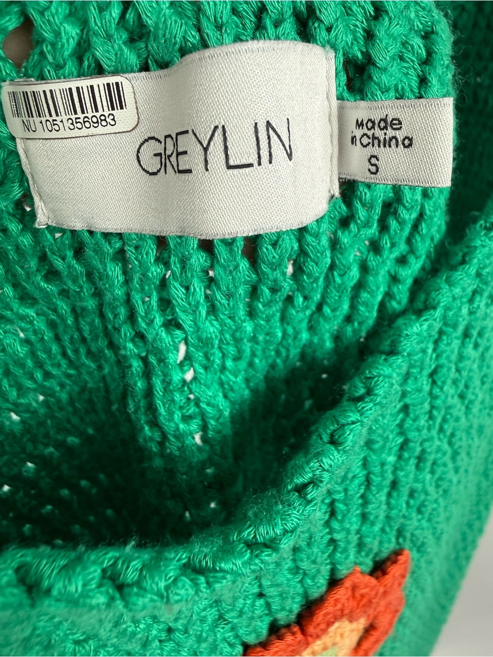 Greylin Taliah Green Crochet Knit Dress S Anthropologie EUC - Picture 7 of 8
